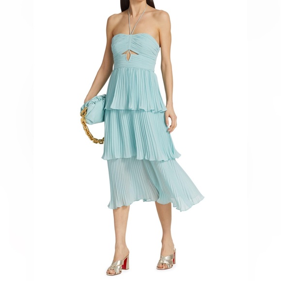 NWT 🔥🔥 Self Portrait Chiffon Midi Dress - Picture 9 of 14